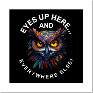 Colorful Owl tshirt - Vibrant And Stylish Owl Posters and Art